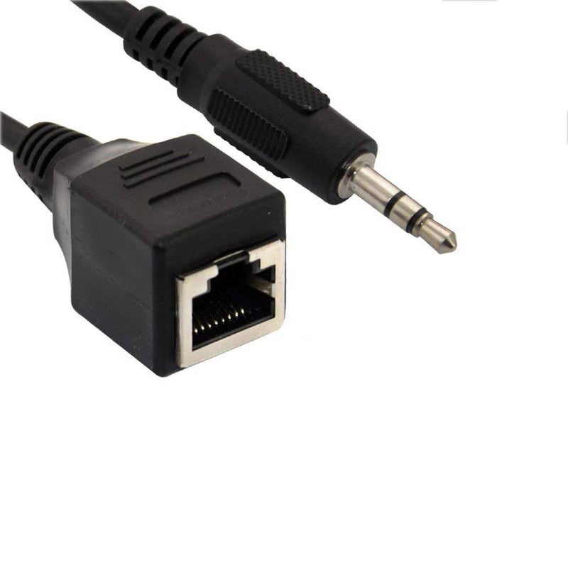 TRADERPLUS محول موسع 2 حزمة 3.5 مم ستيريو صوتي إلى مقبس RJ45 أنثوي عبر كابل Cat5/6 - Image 4